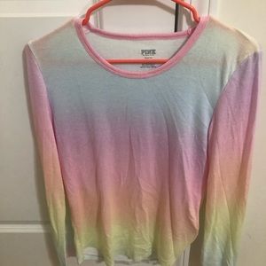 Pastel tie-dye PINK long sleeve shirt